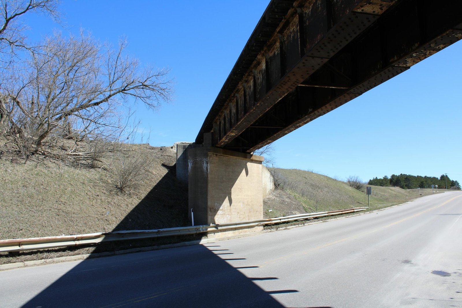 Looking east